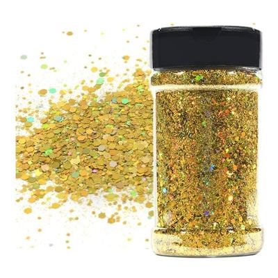 1 color Holográfico Chunky Glitter 2 oz 3 oz Botella de embalaje Tumbler Glitter mezclar Chunky Glitter para el corte a presión Impresión