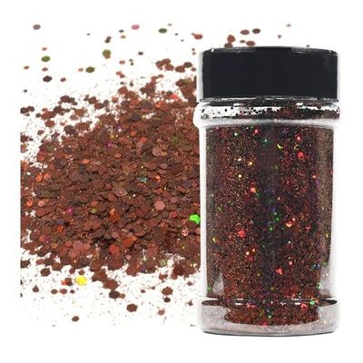 1 color Holográfico Chunky Glitter 2 oz 3 oz Botella de embalaje Tumbler Glitter mezclar Chunky Glitter para el corte a presión Impresión