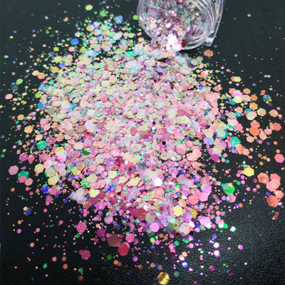 1 color Impresión de corte a presión Chunky Glitter Forma Glitter Colorido Brillante Chunky Mix