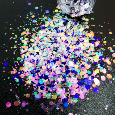 1 color Impresión de corte a presión Chunky Glitter Forma Glitter Colorido Brillante Chunky Mix