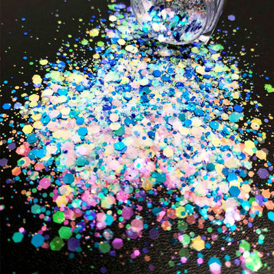 1 color Impresión de corte a presión Chunky Glitter Forma Glitter Colorido Brillante Chunky Mix