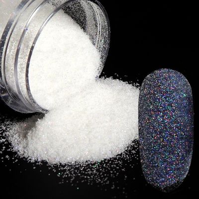 OEM Sí Botella de 10 ml Arte de uñas de invierno Brillo blanco Transparencia Brillo bricolaje Brillo de uñas Brillo Polvo de brillo