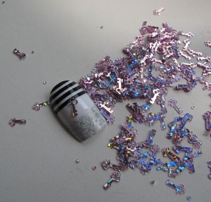 Llave Brillante en forma de Nail Art Artesanía hecha a mano NO Día de los Inocentes
