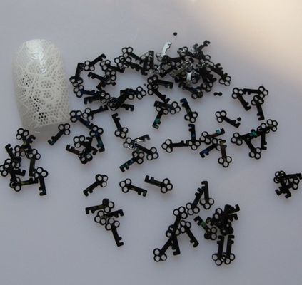 Llave Brillante en forma de Nail Art Artesanía hecha a mano NO Día de los Inocentes