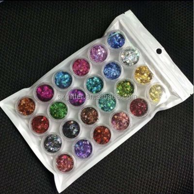 Glitter resistente a solventes de poliéster para otros suministros navideños en una variedad de colores