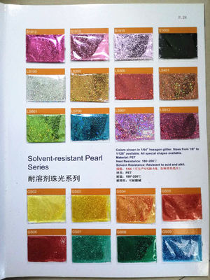 Glitter resistente a solventes de poliéster para otros suministros navideños en una variedad de colores