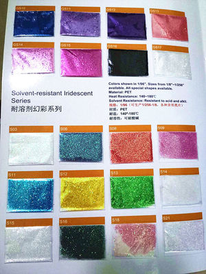 Glitter resistente a solventes de poliéster para otros suministros navideños en una variedad de colores