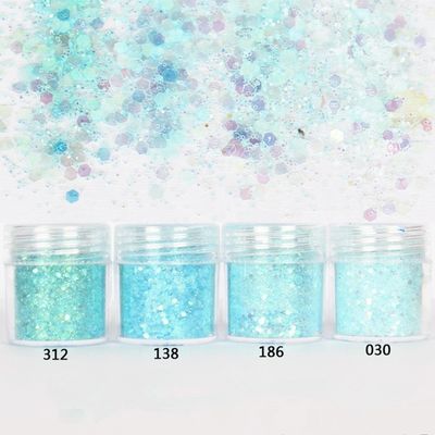 Polvo de brillo metálico brillante excelente efecto de arte de uñas con brillo arco iris mezclado 24 colores brillo arco iris mezclado