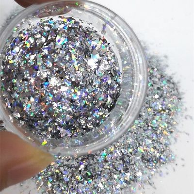 Poliéster Resistente a los disolventes Bulk Irregular Brillo Fragmento Brillo Cortado Flocos de Nail Art Suministros para el Día de la Madre Ramadan