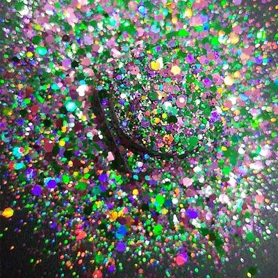 1 kilogramo / bolsas mezclas de Chunky Glitters Polyester mezclado de brillo para la ocasión de Navidad Custom Chunky Glitter DIY