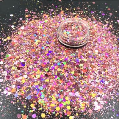 RAMADAN Ventaja de ocasión a granel Holográfico ecológico Chunky Glitter mixto para artesanía Polvo de brillo de poliéster