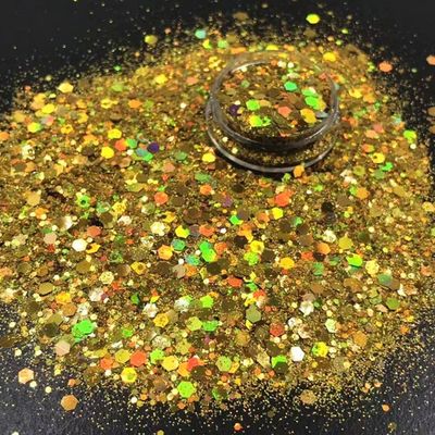 RAMADAN Ventaja de ocasión a granel Holográfico ecológico Chunky Glitter mixto para artesanía Polvo de brillo de poliéster