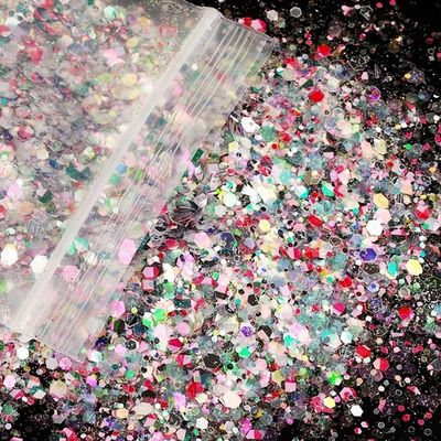 Glitter de plástico resistente a los disolventes Chunky Spring Glitter para Resina Art Uñas Cuerpo Cara Maquillaje de ojos Hecho en Europa