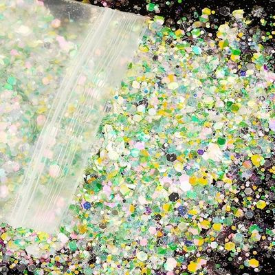 Glitter de plástico resistente a los disolventes Chunky Spring Glitter para Resina Art Uñas Cuerpo Cara Maquillaje de ojos Hecho en Europa