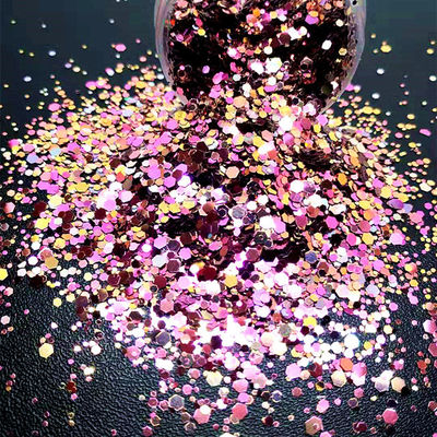 Impresión de corte a presión Cambio de color Brillo grueso para maquillaje Cuero corporal Art Nail Art Artesanía Resina a granel Cambio de color personalizado