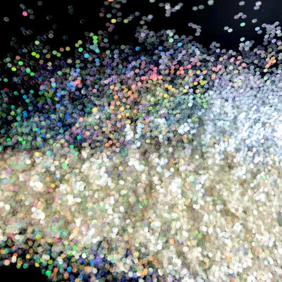 Glitter blanco holográfico mezclado Chunky Glitter Bulk Polyester Pet Glitter Die Cutting Printing OEM/ODM Sí. Proporcionamos OEM