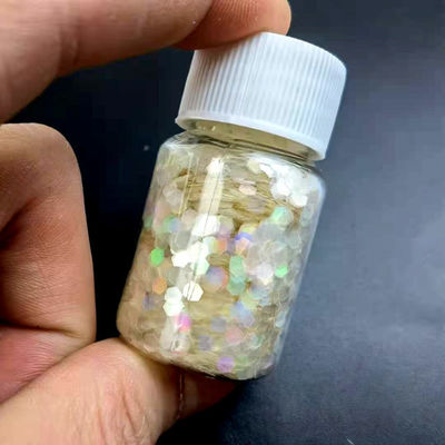 Glitter blanco holográfico mezclado Chunky Glitter Bulk Polyester Pet Glitter Die Cutting Printing OEM/ODM Sí. Proporcionamos OEM