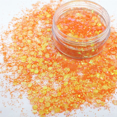 Otro brillo naranja certificado para uñas y excelente efecto de arte de uñas. Papel de pared de sombra de ojos.