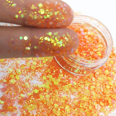 Otro brillo naranja certificado para uñas y excelente efecto de arte de uñas. Papel de pared de sombra de ojos.