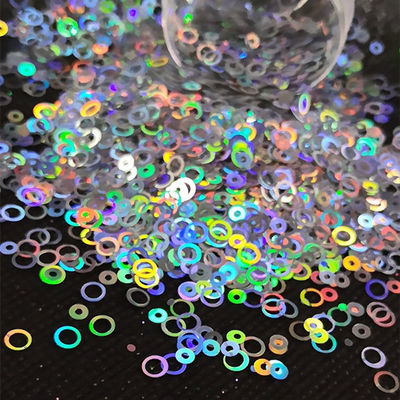 Polyester Open Circle Holo Glitter La mejor opción para las necesidades OEM