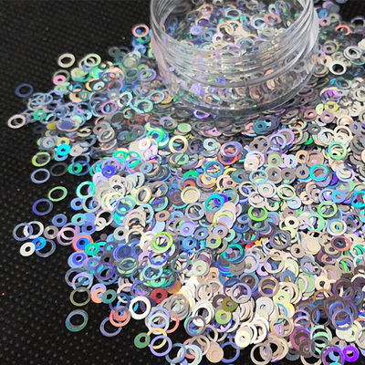 Polyester Open Circle Holo Glitter La mejor opción para las necesidades OEM