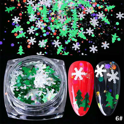 Glitter de Navidad de poliéster Glitter con Chunky mezclado Árbol de nieve en forma de árbol de Navidad Glitter colección