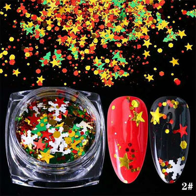 Glitter de Navidad de poliéster Glitter con Chunky mezclado Árbol de nieve en forma de árbol de Navidad Glitter colección