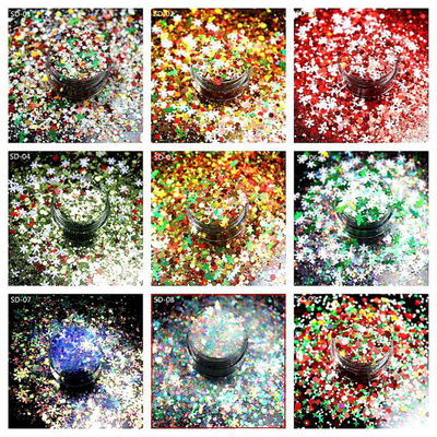Glitter de Navidad de poliéster Glitter con Chunky mezclado Árbol de nieve en forma de árbol de Navidad Glitter colección