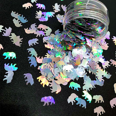 Oportunidad de Acción de Gracias Osito Glitter Formas de pato de poliéster en forma de osito brillante con diseño avanzado de poliéster