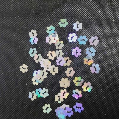 OEM/ODM Sí. Proporcionamos Holográfico Glitter forma de pata de perro con Bliing Bliing Glitter Sequins 10mm