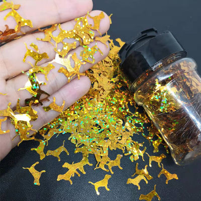 Artesanía Embalaje de ropa Tejido regalo en forma de perro Sequins de brillo Decoración de almohada y hueso