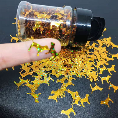 Artesanía Embalaje de ropa Tejido regalo en forma de perro Sequins de brillo Decoración de almohada y hueso