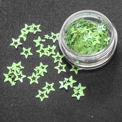 Versátil estrella abierta Glitter de uñas forma de estrella hueca para juguetes y proyectos de artesanía regalo