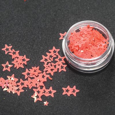 Versátil estrella abierta Glitter de uñas forma de estrella hueca para juguetes y proyectos de artesanía regalo