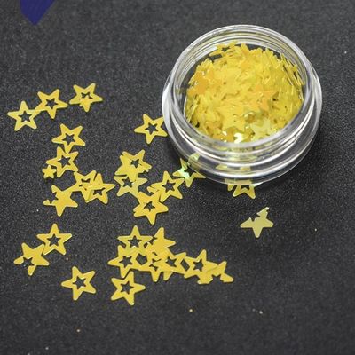 Versátil estrella abierta Glitter de uñas forma de estrella hueca para juguetes y proyectos de artesanía regalo