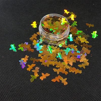 Oportunidad del Año Chino 15mm Oro Holográfico Brillo de abeja de miel para tumbler Selección de abejas de vidrio personalizado único